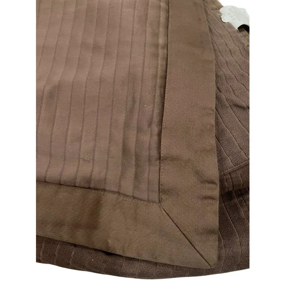 Washed Cotton Quilt: Queen Coverlet Blanket Bedding Set Shams Chocolate